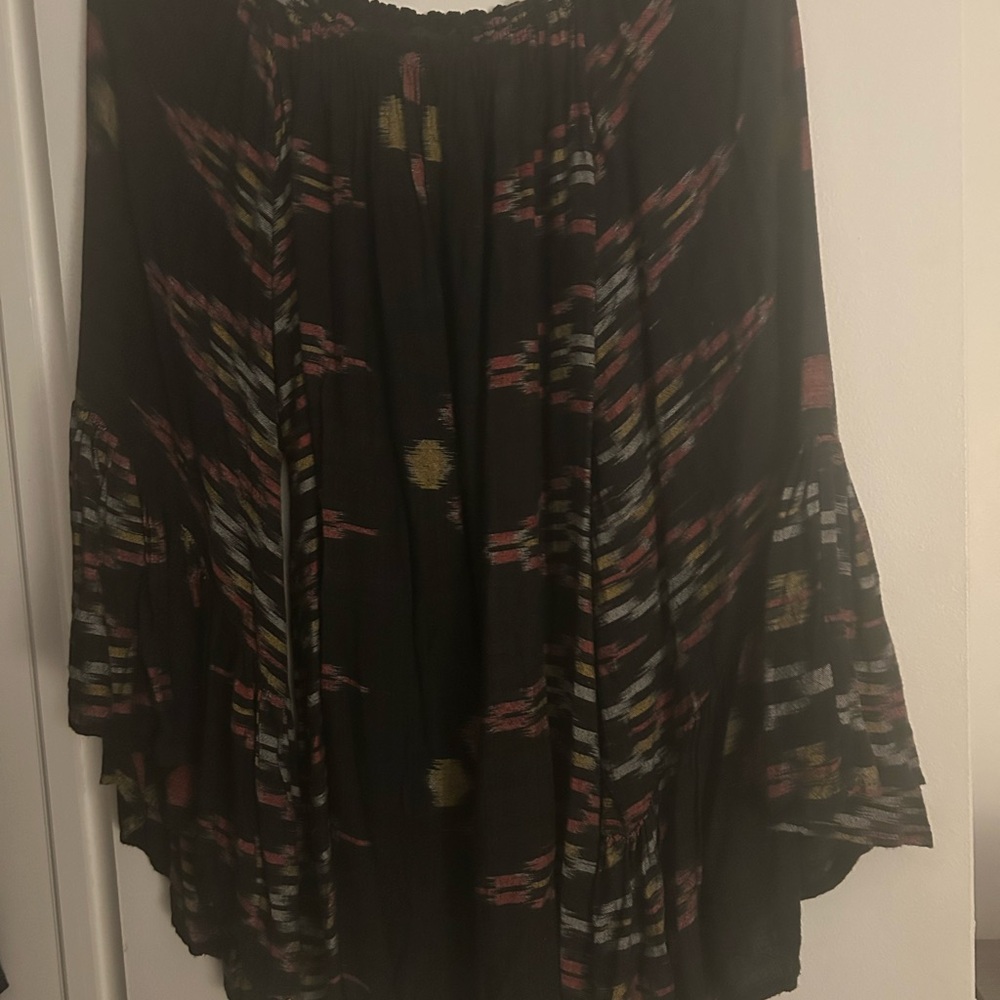 Indah Black Multicolor Patterned Top - image 1